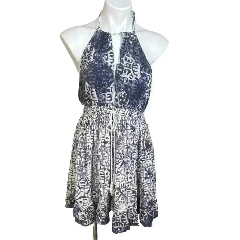 Free People Beach Dress boho halter Whimsey Fairycore